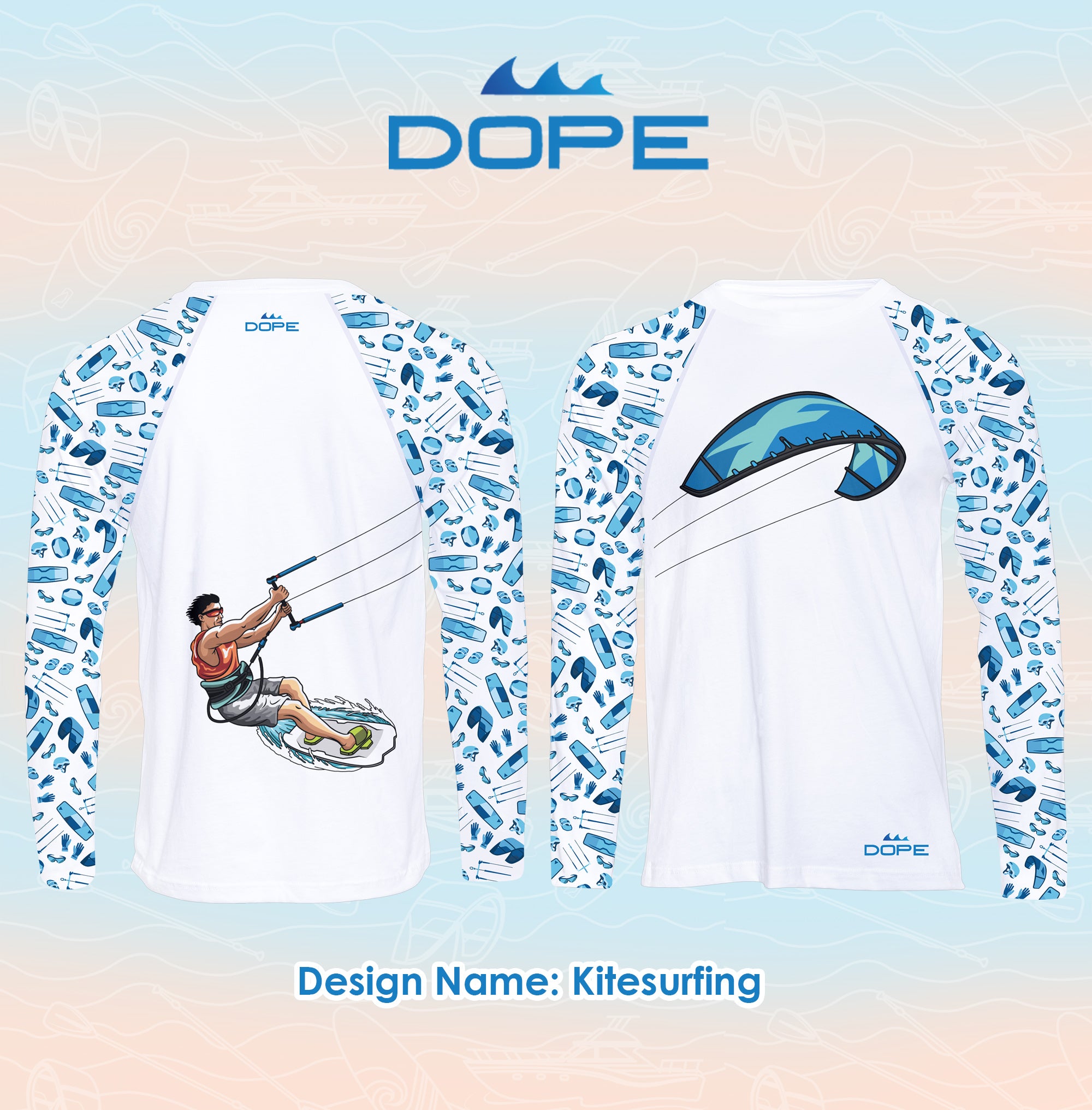 Kitesurfing - Long Sleeve Performance T-shirt
